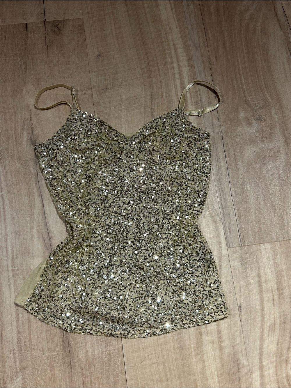 The Limited Gold Sequin Camisole Top